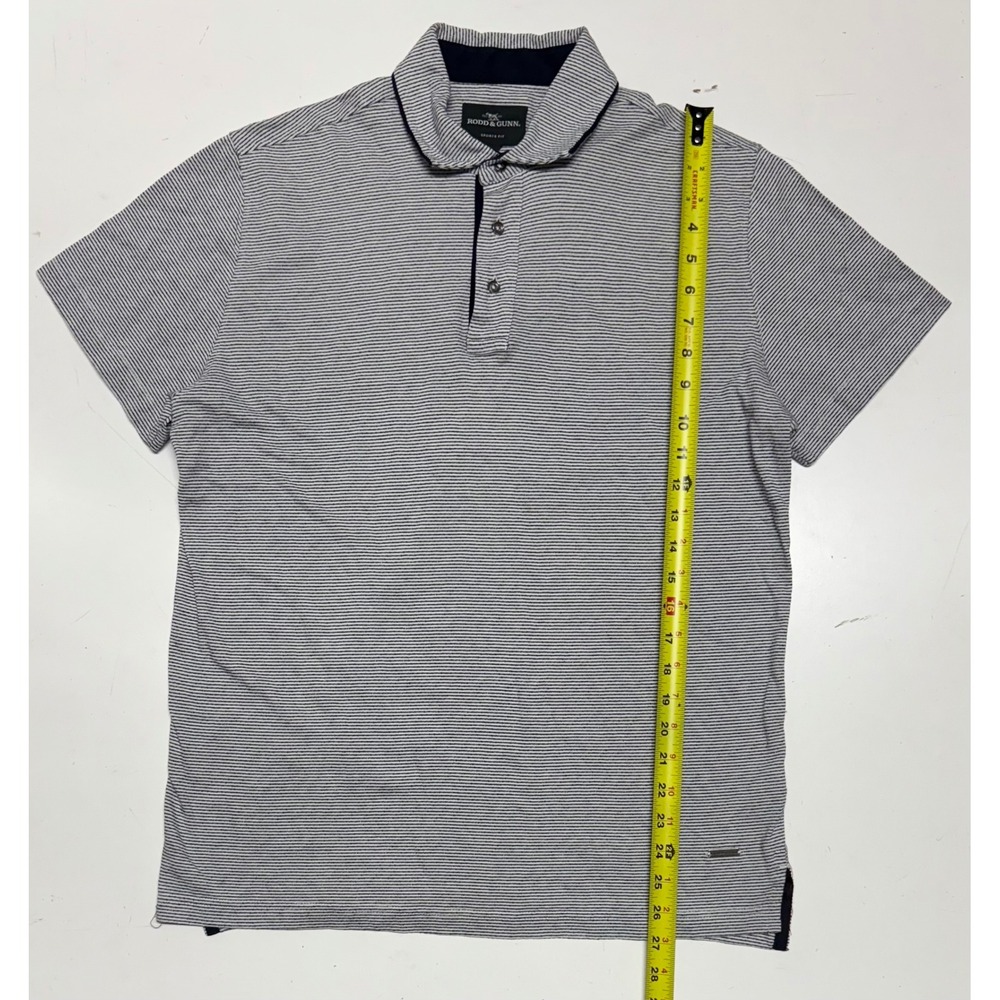 Rodd & Gunn Mens L Sports Fit Striped Polo Shirt Short Sleeve‎ Button Up Casual